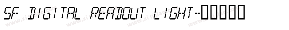 SF Digital Readout Light字体转换